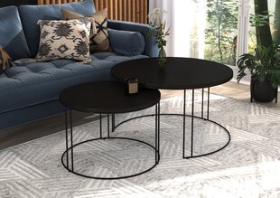 Diivanilaua komplekt Adrk Furniture Etta, must цена и информация | Журнальные столики | kaup24.ee