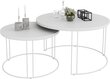 Diivanilaua komplekt Adrk Furniture Etta, valge hind ja info | Diivanilauad | kaup24.ee