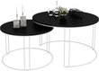 Diivanilaua komplekt Adrk Furniture Etta, must/valge hind ja info | Diivanilauad | kaup24.ee