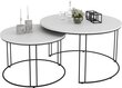 Diivanilaua komplekt Adrk Furniture Etta, valge/must hind ja info | Diivanilauad | kaup24.ee