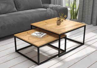 Комплект кофейных столиков ADRK Furniture Kama, коричневый/черный цвет цена и информация | Журнальные столики | kaup24.ee