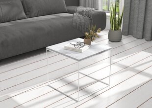 Кофейный столик ADRK Furniture Elena 50х50 см, серый/белый цвет цена и информация | Журнальные столики | kaup24.ee