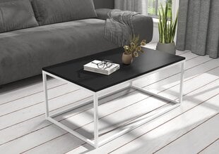 Журнальный столик ADRK Furniture Narisa 100х60 см, черный/белый цвет цена и информация | Журнальные столики | kaup24.ee