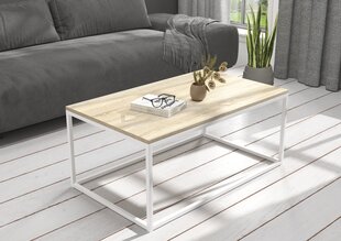 Журнальный столик ADRK Furniture Narisa 100х60 см, светло-коричневый/белый цвет цена и информация | Журнальные столики | kaup24.ee