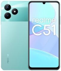 Realme C51 4/128GB Mint Green цена и информация | Мобильные телефоны | kaup24.ee