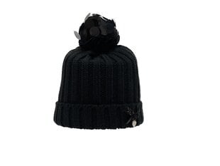 Шапка для девочек Gianmarco Venturi, черная цена и информация | Шапки, перчатки, шарфы для девочек | kaup24.ee
