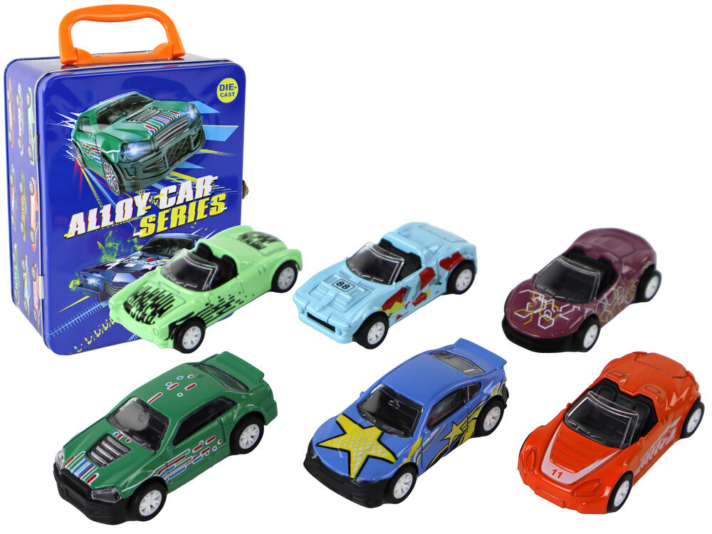 Autokomplekt kohvris, 6 tk hind ja info | Poiste mänguasjad | kaup24.ee