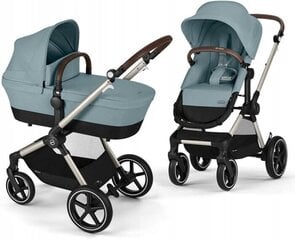 Cybex universaalne jalutuskäru Eos Lux, Taupe Sky Blue hind ja info | Vankrid, jalutuskärud | kaup24.ee