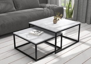 Diivanilaua komplekt Adrk Furniture Kama, hall/must цена и информация | Журнальные столики | kaup24.ee