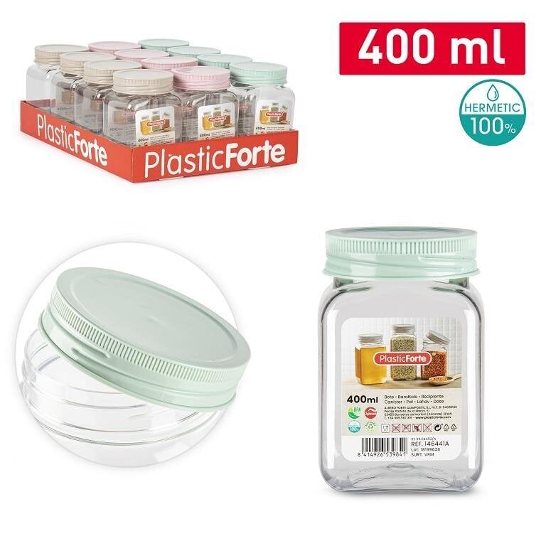 Plastic Forte purk kaanega, 400 ml hind ja info | Toidu säilitusnõud | kaup24.ee