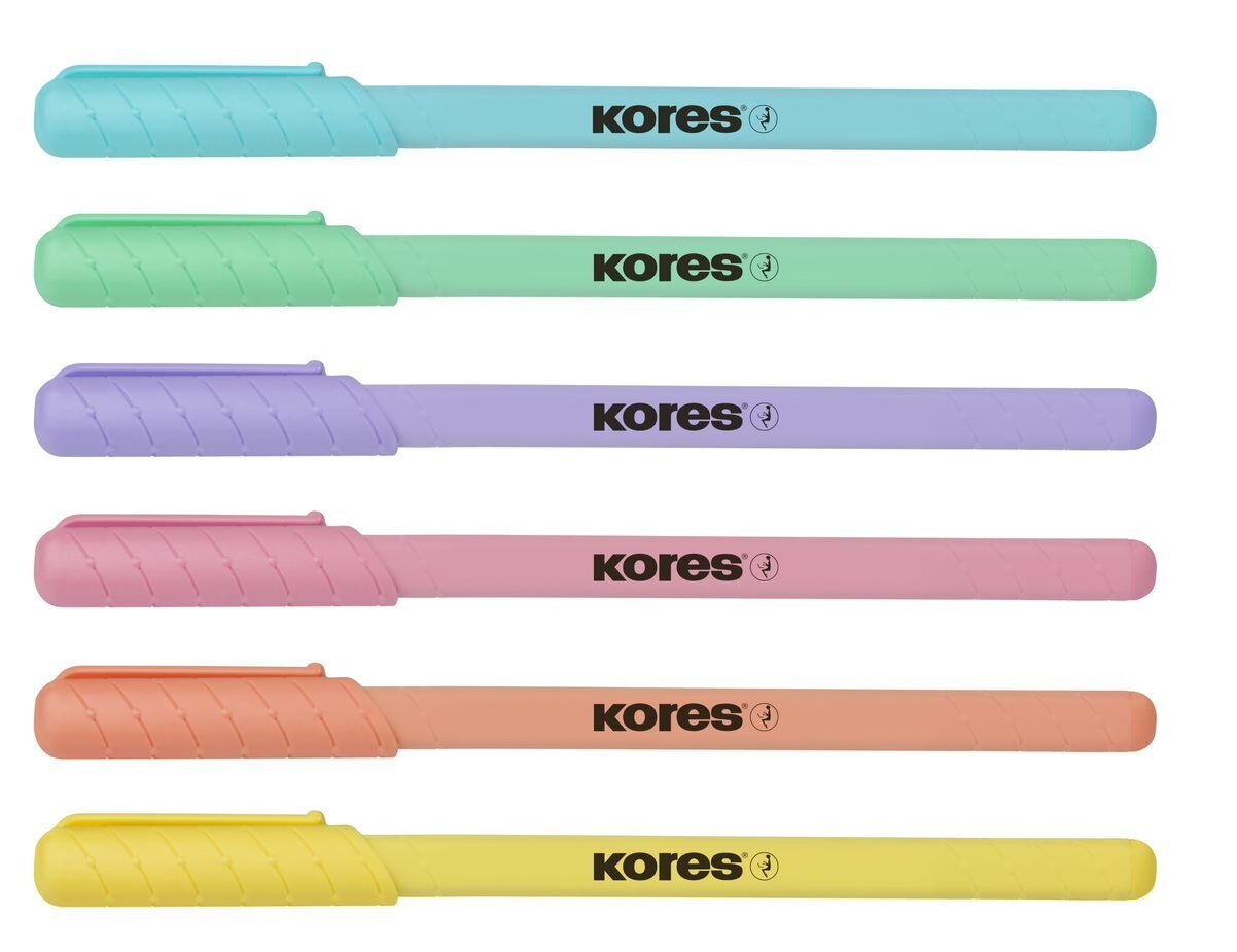 Pastapliiats Kores K0R-M Pastel 1.0mm, 6 värvi цена и информация | Kirjutusvahendid | kaup24.ee