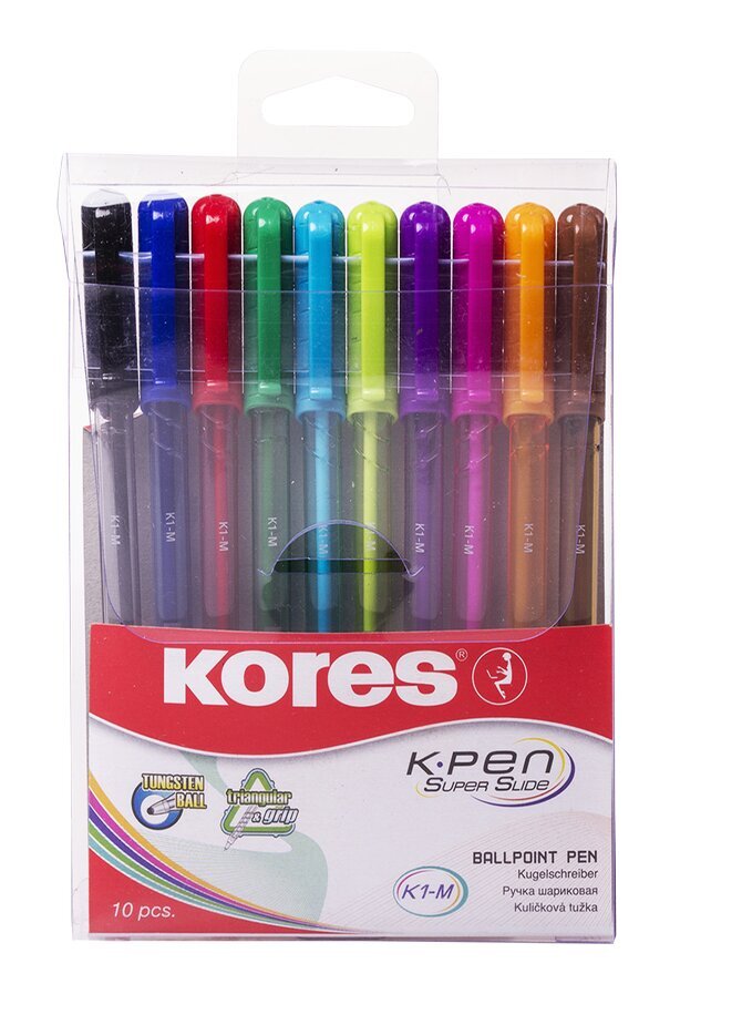 Pastapliiats Kores K1 1.0 mm, 10 värvi hind ja info | Kirjutusvahendid | kaup24.ee