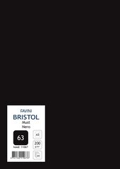 Kartong Bristol A3 200 g, must (63), 20 lehte pakis цена и информация | Тетради и бумажные товары | kaup24.ee