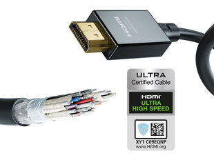 Kaabel Inakustik Ultra High Speed HDMI 2.1 with Ethernet, 1.0 m hind ja info | Kaablid ja juhtmed | kaup24.ee