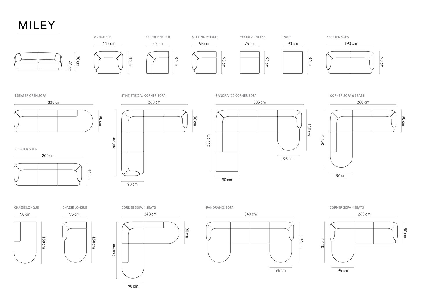 Diivan Micadoni Home Miley right, 302x85x74 cm, kollane цена и информация | Diivanid ja diivanvoodid | kaup24.ee