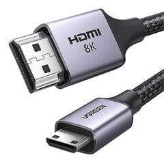 Кабель Mini HDMI — HDMI 8K UGREEN HD163, 2 м цена и информация | Кабели и провода | kaup24.ee