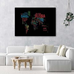 Seinapilt Maailmakaart riikide nimedega hind ja info | Seinapildid | kaup24.ee