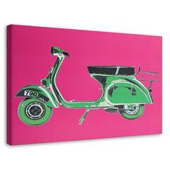 Seinapilt Roheline roller roosa taustal hind ja info | Seinapildid | kaup24.ee