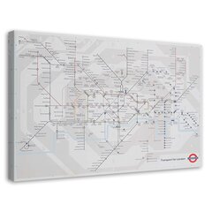 Seinapilt Londoni metroo kaart hind ja info | Seinapildid | kaup24.ee