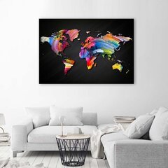 Seinapilt Maailmakaart erinevate värvidega hind ja info | Seinapildid | kaup24.ee
