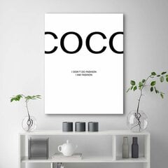 Seinapilt Coco Chaneli tsitaat цена и информация | Картины, живопись | kaup24.ee