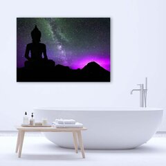 Seinapilt Buddha ja valgusti цена и информация | Картины, живопись | kaup24.ee