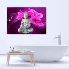 Seinapilt Buddha roosa orhideega hind ja info | Seinapildid | kaup24.ee