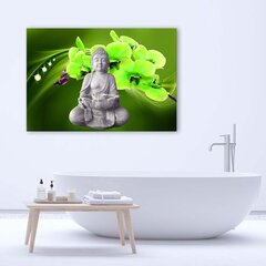 Seinapilt Buddha rohelise orhideega hind ja info | Seinapildid | kaup24.ee