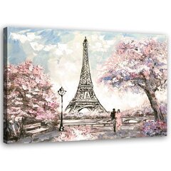 Печать холста, Эйфелева башня весной 39,99 цена и информация | Картины, живопись | kaup24.ee