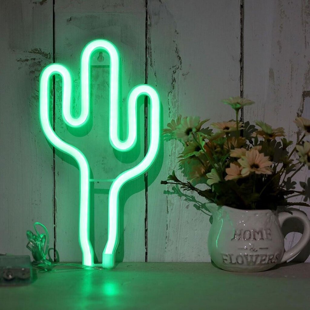 Led neoonlamp Cactus hind ja info | Laualambid | kaup24.ee