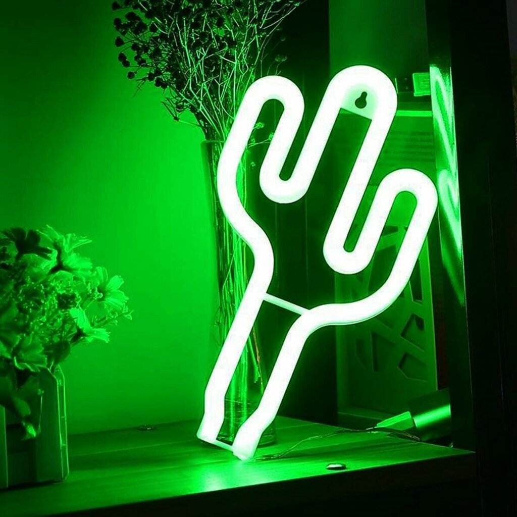 Led neoonlamp Cactus hind ja info | Laualambid | kaup24.ee