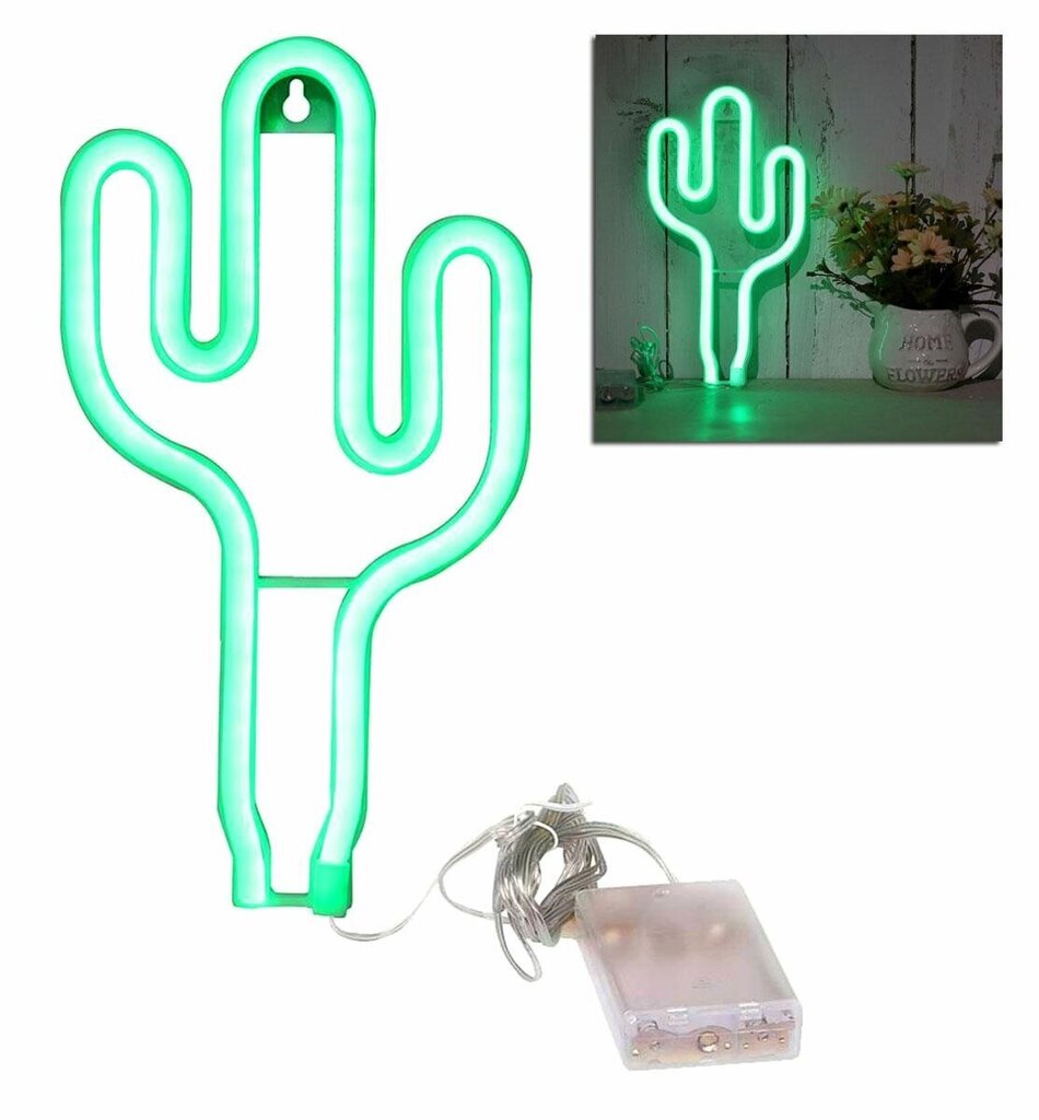 Led neoonlamp Cactus цена и информация | Laualambid | kaup24.ee