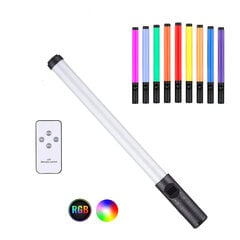 Torukujuline LED RGB valgusti kaugjuhtimispuldiga Livman M7 цена и информация | Осветительное оборудование для фотосъемок | kaup24.ee