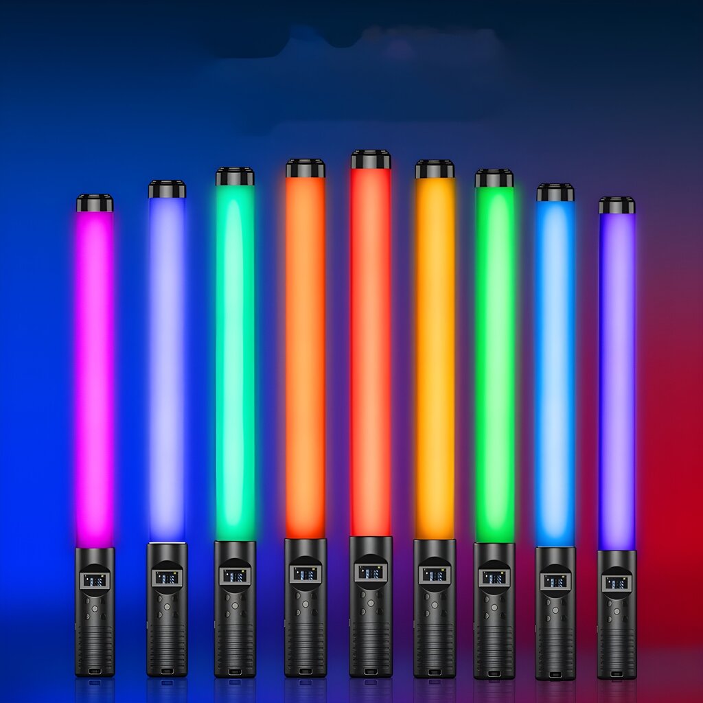 Torukujuline LED RGB valgusti kaugjuhtimispuldiga Livman M7 hind ja info | Fotovalgustuse seadmed | kaup24.ee