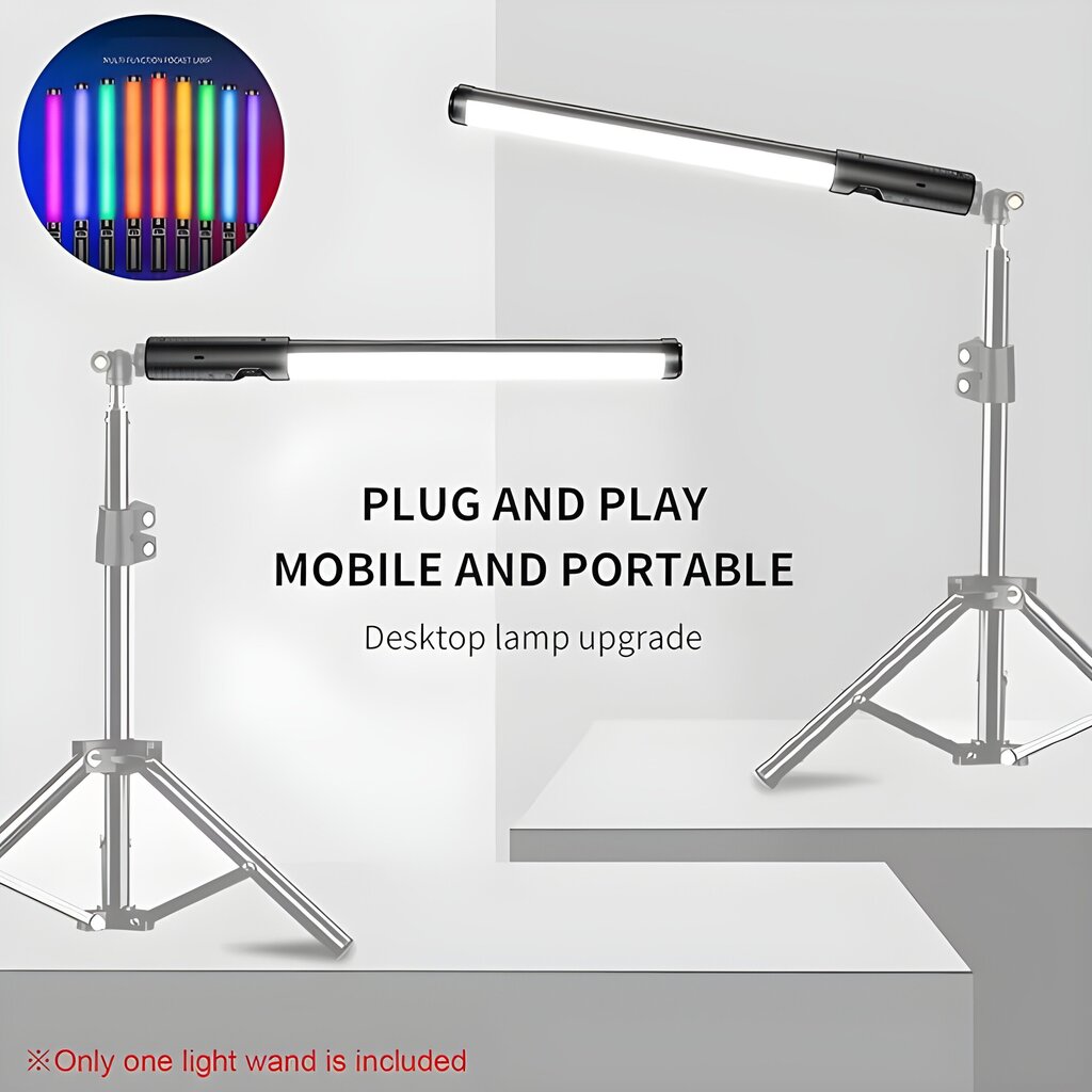 Torukujuline LED RGB valgusti kaugjuhtimispuldiga Livman M7 hind ja info | Fotovalgustuse seadmed | kaup24.ee
