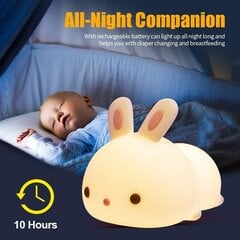 Goapa - Перезаряжаемый детский ночник, зайка цена и информация | Детские светильники | kaup24.ee