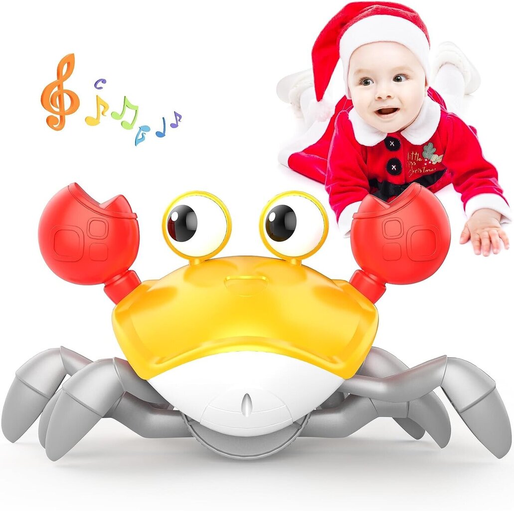 Interaktiivne kõndiv krabi muusikaga Goapa, oranž цена и информация | Arendavad mänguasjad | kaup24.ee