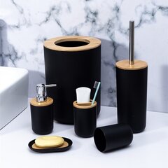 Комплект Для Ванной 6 Элементов Черный цена и информация | Аксессуары для ванной комнаты | kaup24.ee