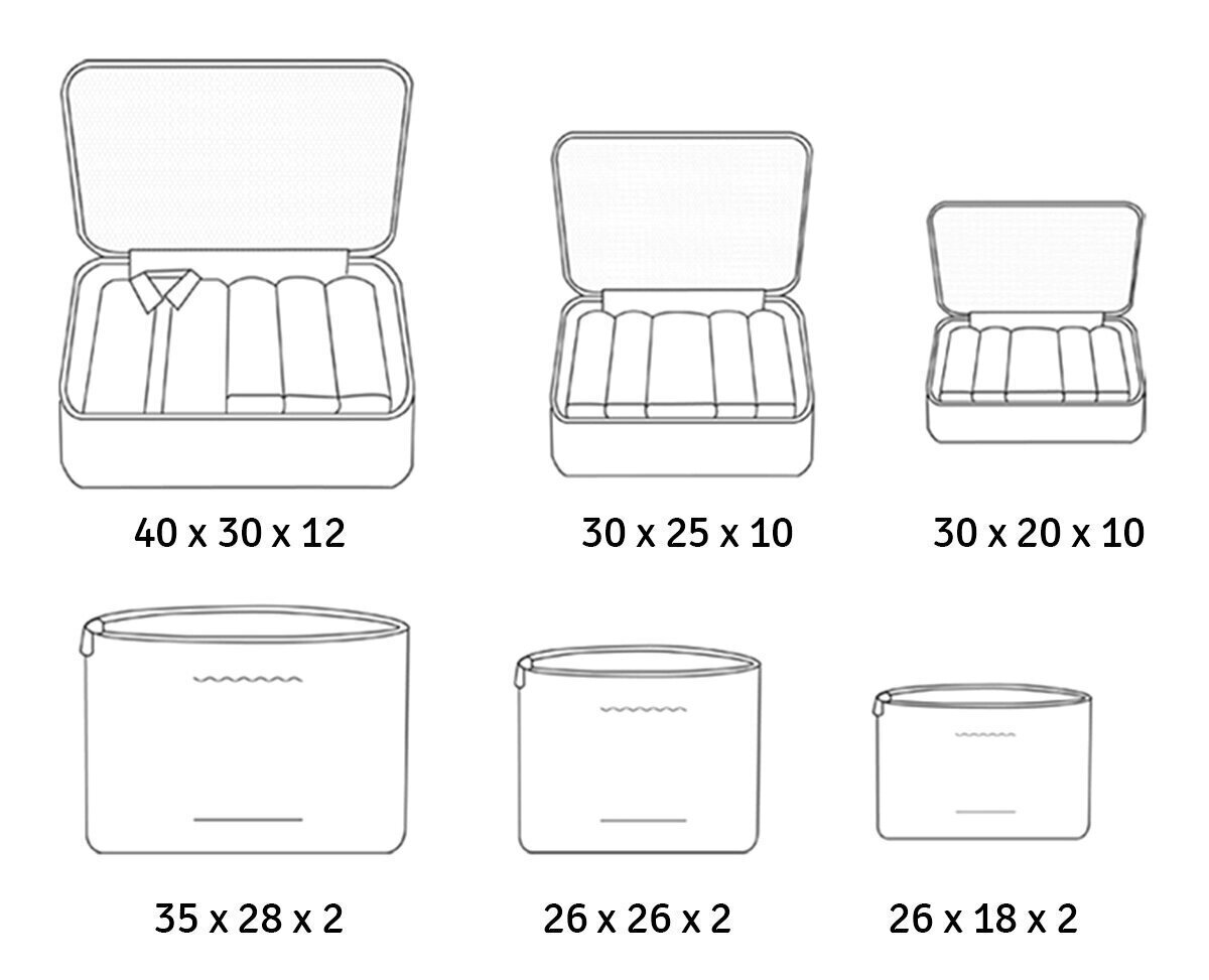 Kosmeetikakotid reisile, 6 tk hind ja info | Kohvrid, reisikotid | kaup24.ee