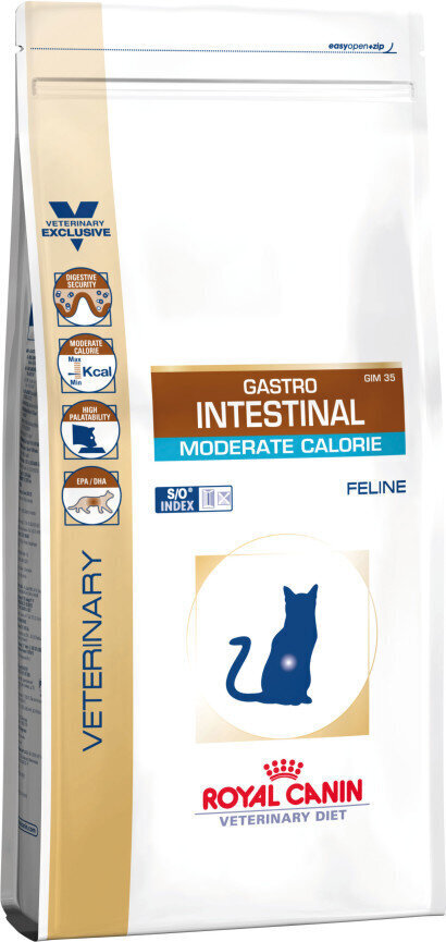 Royal Canin Gastro Intestinal Moderate Calorie koos linnuliha ja riisiga, 2 kg hind ja info | Kuivtoit kassidele | kaup24.ee