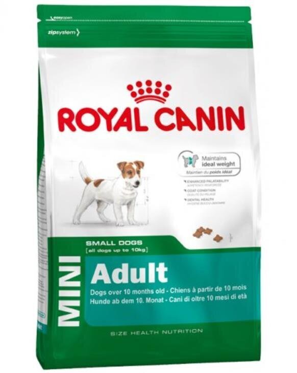 Royal Canin Mini Adult dogs väikest tõugu täiskasvanud koertele koos kanaga, 2 kg цена и информация | Kuivtoit koertele | kaup24.ee