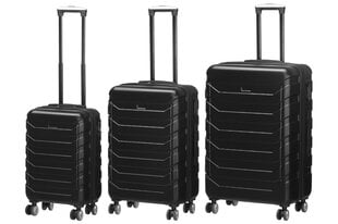 Kohvrikomplekt Acces Luggage Expander, 3 tk, must цена и информация | Чемоданы, дорожные сумки | kaup24.ee