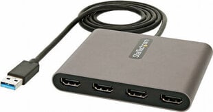 Адаптер USB 3.0 — HDMI Startech USB32HD4             Чёрный цена и информация | Адаптер Aten Video Splitter 2 port 450MHz | kaup24.ee