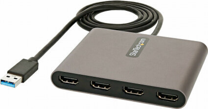 USB 3.0-HDMI Adapter Startech USB32HD4 Must hind ja info | USB jagajad, adapterid | kaup24.ee