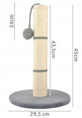 Kassikraabits, 45cm hind ja info | Kassi kraapimispuud | kaup24.ee