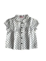Mariquita pluus tüdrukutele, valge цена и информация | Рубашки для девочек | kaup24.ee
