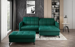 Левый угловой диван и пуфик Eltap Lorelle, темно-зеленый цвет цена и информация | Угловые диваны | kaup24.ee