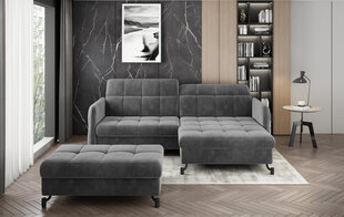 Левый угловой диван и пуфик Eltap Lorelle, темно-серый цвет цена и информация | Угловые диваны | kaup24.ee