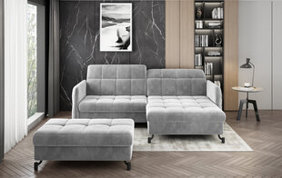 Левый угловой диван и пуфик Eltap Lorelle, светло-серый матовый цвет цена и информация | Угловые диваны | kaup24.ee