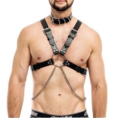 Подтяжки с ремнем и пряжкой с цепьями цена и информация | Сексуальное бельё для мужчин | kaup24.ee